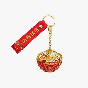 The Palace Museum Taobao Palace Fortune Cat Lucky Turn With Years Keyring NWT